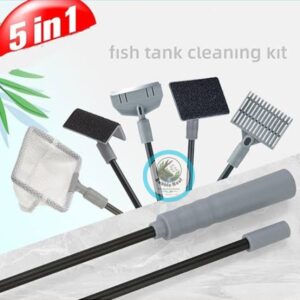 5-in-1 aquarium cleaning and maintenance tool set