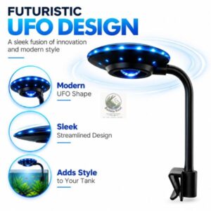 Mini UFO Aquarium Light with Three Lighting Modes & Dimmer