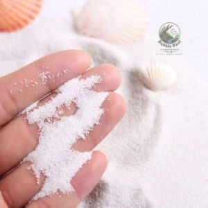 White aquarium sand substrate for freshwater fish tanks and aquascaping
